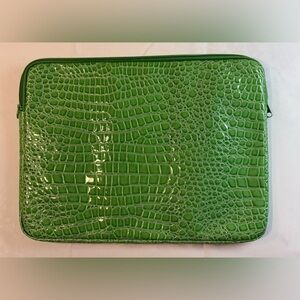 EUC Device Case: Faux Crocodile Skin, Lime Green, Protects Notebook, Tablet